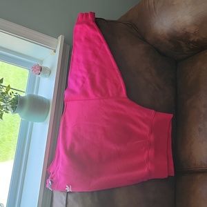 Adidas hot pink cropped sweatshirt